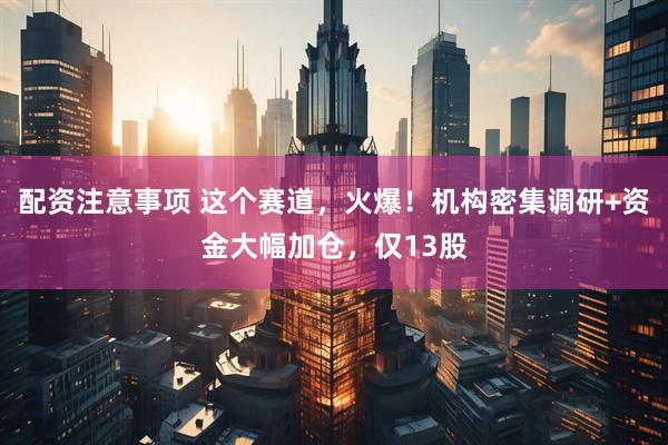 配资注意事项 这个赛道，火爆！机构密集调研+资金大幅加仓，仅13股